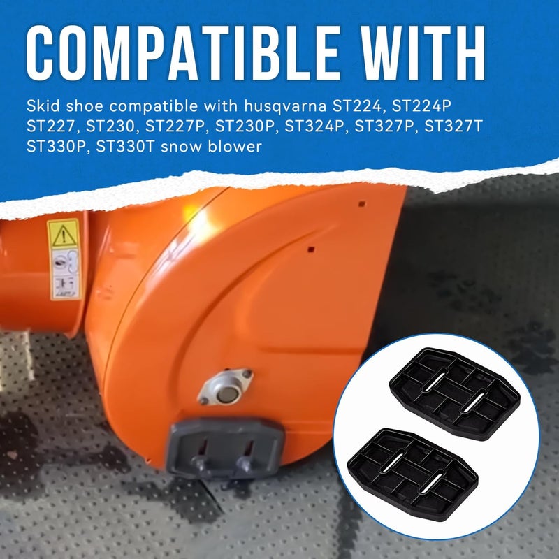 SeDeplacer 2Pcs 583838801 Skid Shoe Compatible with Husqvarna ST224, ST224P, ST227, ST230, ST227P, ST230P, ST324P, ST327P, ST327T, ST330P, ST330T Snow Blower - Image 2